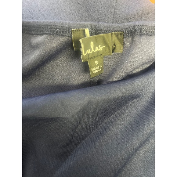 LULU'S SZ S Thinking Out Loud Navy Blue Backless Straight Leg Jumpsuit NEW B156 - Picture 5 of 7